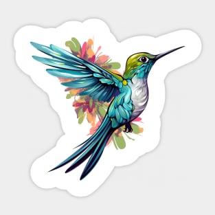 Watercolor Hummingbird Sticker